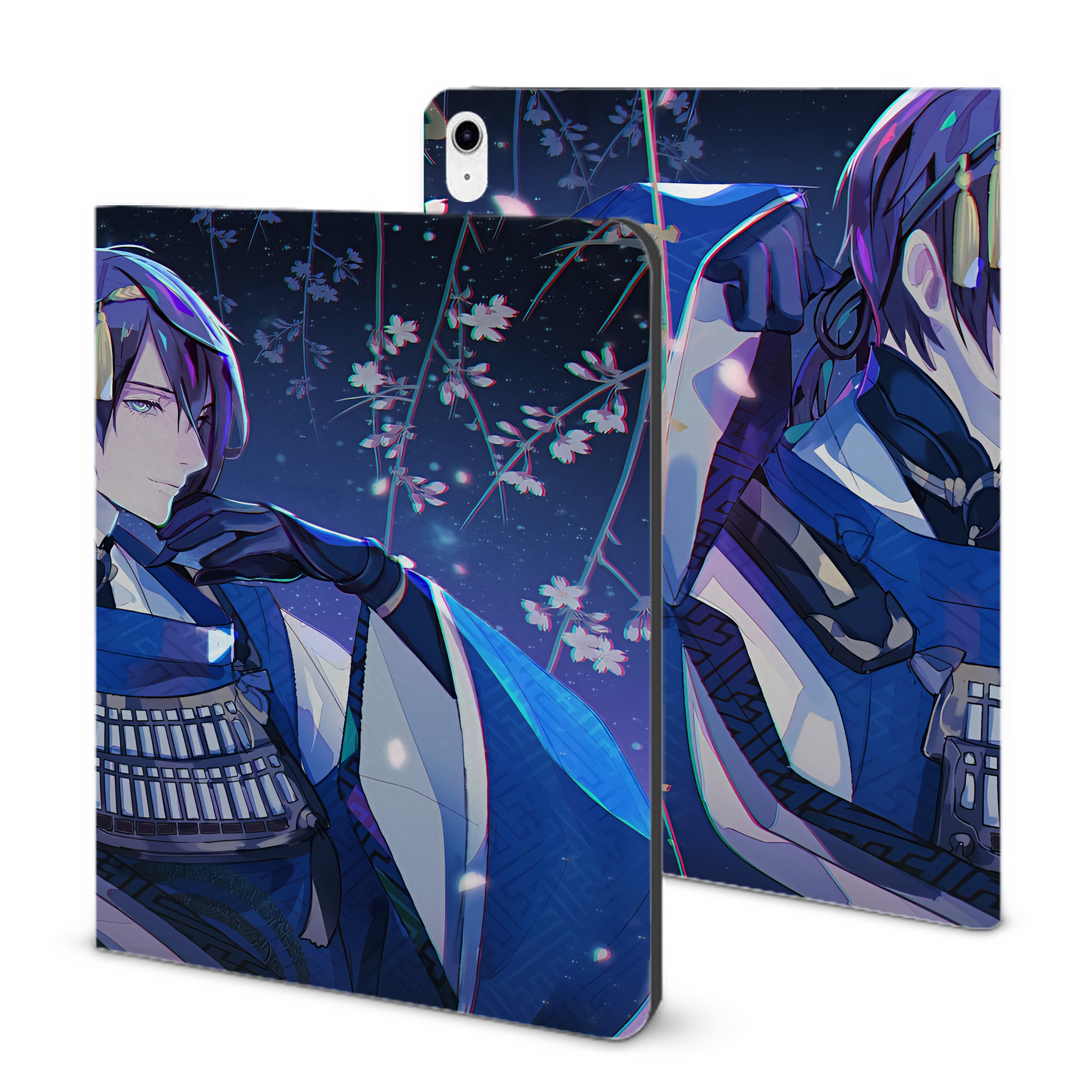 （画像用） 刀剣乱舞 Touken Ranbu IPad ケース ブック型 PUレザー TPU 耐衝撃 軽量 薄型 ペン収納なし 全面保護 IPad 各モデル対応